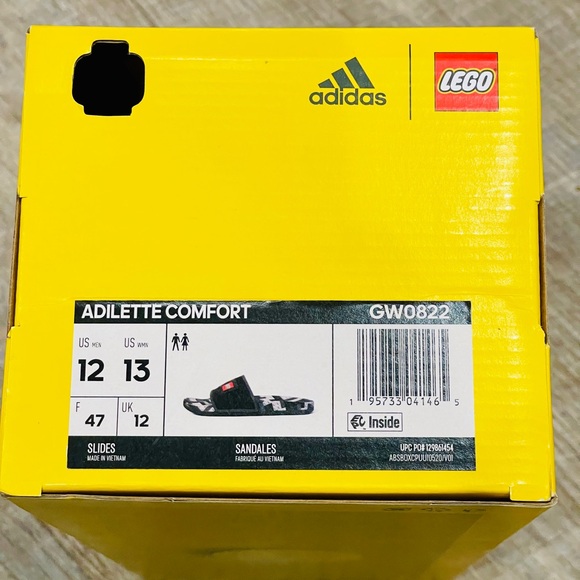 Adidas x LEGO - Men’s 12 - NWT - Adilette Comfort Slides 2022 - Picture 12 of 16